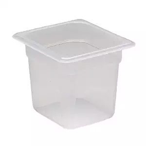 Cambro 66PP190 1/6 Size Polypropylene Food Pans, Translucent (6/Case)