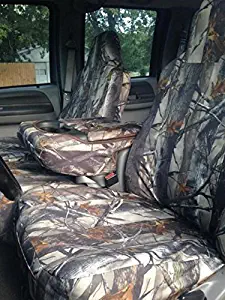 Durafit Seat Covers, FD77 XD3-C, 2002-2007 Ford F250-F550 Front and Back Car Seat Covers in XD3 Camo Endura Fabric.