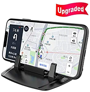 Upgraded Cell Phone Holder for Car, Car Phone Mount Anti Slip Silicone Dashboard Car Pad Mat for 3.5-7 inch Smartphone or GPS Devices(Black)