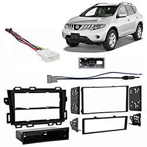 Fits Nissan Murano 09-12 w/o Bose Single/Double DIN Harness Radio Dash Kit