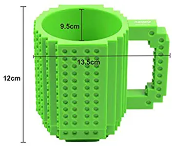 d1HhgJ Coffee Cup, Creative Personality Assembled Cup, DIY Cylindrical Mug-Gifts for Men and Women-Perfect for Home and Office Green 301-400ml