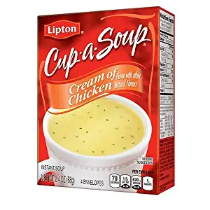 Lipton Cup-a-Soup, Cream of Chicken 4 ea (Pack of 2)