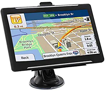 GPS Navigation for Car,7 Inch Touch Screen 8GB Real Voice Spoken Turn-by-Turn Direction Reminding Navigation System for Cars Vehicle GPS with North America Map