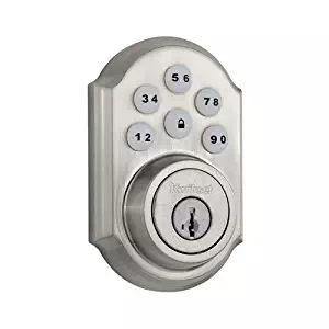 Kwikset 909 SmartCode Electronic Deadbolt featuring SmartKey in Satin Nickel