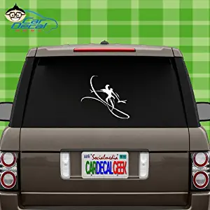 Surfer Guy Vinyl Decal Sticker for Car Truck Window Laptop MacBook Wall Cooler Tumbler | Die-Cut/No Background | Multiple Sizes and Colors, 20-Inch, Gold