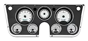 Dakota Digital 67 - 72 Chevy Pickup Truck Analog Dash Gauge & Clock Silver Alloy White VHX-67C-PA-S-W