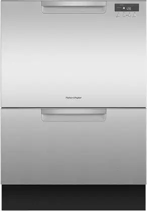 Fisher Paykel DD24DCTX9 24" Tall Double Drawer DishDrawer Dishwasher with 14 Place Settings 2 Cutlery Baskets Child Lock SmartDrive TM Technology and Recessed Handle in Stainless