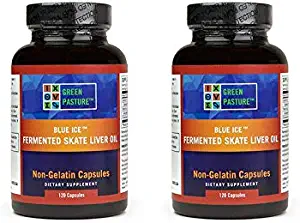 Blue Ice Fermented Skate Liver Oil 120 Caps (Package May Vary) (2 Pack)