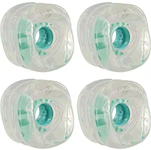 Shark Wheels DNA Clear with Mint Hubs Skateboard Wheels - 72mm 78a (Set of 4)