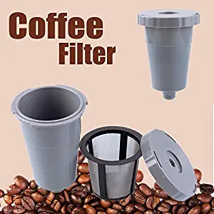 GILBER - Coffee Filter Reusable Coffee Makers Filter Set Replacement Parts Good Filtering Effect Easy To Clean Reusable And Durable