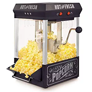 Nostalgia KPM200BK Tabletop Kettle Popcorn Maker, 2.5-Ounce Black