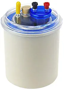 Aluminum graduated cylinder calorimeter kit with transparent lid stirrer and 5 watt heating coil 4 '' diameter x 5.5 '' height