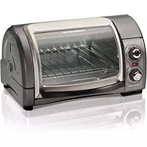 Easy Reach Toaster Oven Includes Bake Pan and Broil Rack with 2-rack Positions