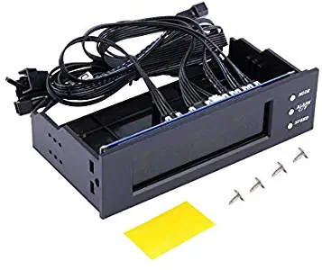 CloverUS 5.25 inch PC Fan Speed Controller Temperature Display LCD Front Panel