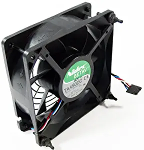Genuine Dell Dimension 9100 Front CPU Computer Case Cooling Fan, Delta Electronics DC Brushless AFC1212DE, 12 Volt~1.60 Amp P8192, Model Number: B35502-35, Compatible Dell Part Number: D8794, Also Can Be Used In The Following Systems: Dimension 9150, 9200, XPS 400, XPS 410, Precision 380, 390, PowerEdge SC440, SC430