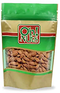 Almonds Dry Roasted Salted, Freshly Oven Roasted and Salted Almonds - Oh! Nuts (1 Pound Bag)