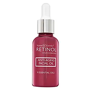 Retinol Anti-Aging Facial Oil – Instantly Adds A Glow To Your Face For A Younger Look – Radiance Booster With Nine Essential Oils Restores Hydration & Nourishment To Your Skin Night & Day