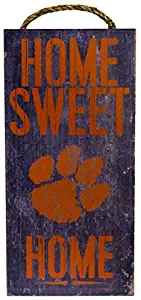 Fan Creations NCAA Clemson Tigers 6" x 12" Home Sweet Home Wood Sign