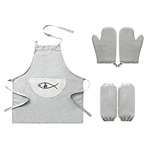 New Design Baking 3 Set Apron Pot Holder And Oven Mitt Glove, Live Red Spikes - Grilling Accessories, Housewares, Mouse Pot Holders, Set Of Aprons, Rooster Towel Holder, One Pot