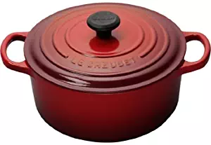 Le Creuset Signature Enameled Cast-Iron 9-Quart Round French (Dutch) Oven, Cerise (Cherry Red)