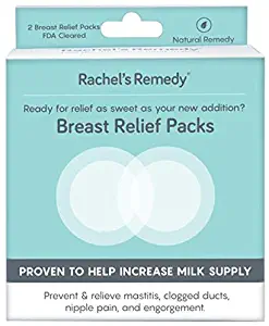 Rachel's Remedy Breast Relief Pack, heating or cooling pads, Breastfeeding Essential, Increase Milk Supply, Clogged Ducts, Mastitis / Nipple Pain, Engorgement, reusable, 2-pack