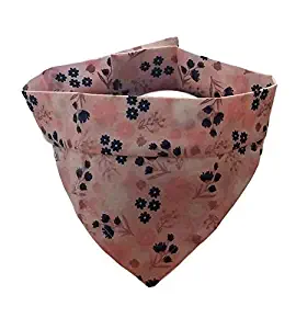 Practical Design K9 Cooler. Reusable Cooling Bandana for Dogs. After Soaking in Water, Bandana Will Expand and Stay Cool for Longer. Pink Daisy Flower Design