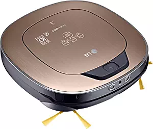 LG HOM-BOT Wi-Fi Enabled Robotic Vacuum, Dual Eye Camera Mapping System, for Carpets, Hardwood and Tile, CR5765GD, Metallic Gold