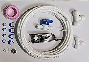 Fridge Water Line Connection IMK01 Ice Maker KIT For Reverse Osmosis System & Water Filter System(Both 1/4” & 3/8” Output)