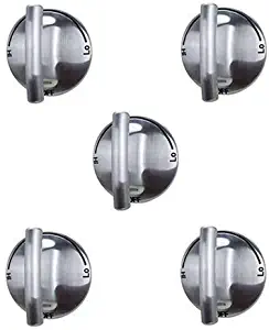 Burner Knob for Whirlpool Jenn Air Maytag Gas Range Cooktop PS2375871 AP5668987-5 Pack - Plastic Replacement Knobs for Ovens