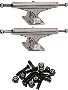 Independent Stage 11-149mm Hollow Standard Silver Skateboard Trucks - 5.87" Hanger 8.5" Axle with 1" Black Hardware