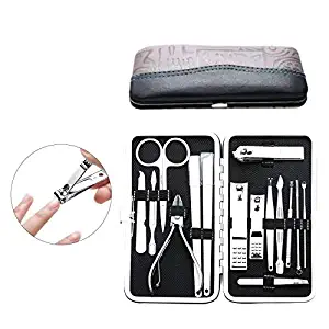 Stainless Steel Nail Clippers Set Pedicure Kit(15PCS), Professional Nail Clipper set, Nail Care Tools with Luxurious Travel Case, provided by Ruili Life.