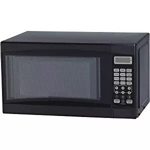 Mainstays 0.7 cu ft Microwave Oven, Black, Time Cook, Time Defrost, Weight Defrost, LED Display, Kitchen Timer