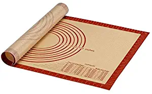 Silicone Pastry Baking Mat with measurements 26" x 16" for baking Mat, Oven Liner, Pie Crust Mat Dough Rolling Large Plus by Reflections Online