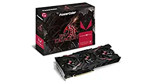 PowerColor AMD Radeon Vega 56 RED Dragon HBM2 8GB2 x HDMI / 2 x DisplayPort Graphics Card (AXRX Vega 56 8GBHBM2-2D2HD/OC)