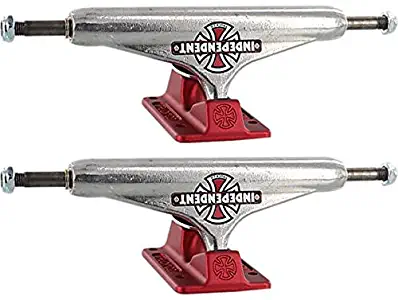 INDEPENDENT 149mm Forged Hollow Vintage Cross Standard Polished/Red Skateboard Trucks - 5.87" Hanger 8.5" Axle (Set of 2)