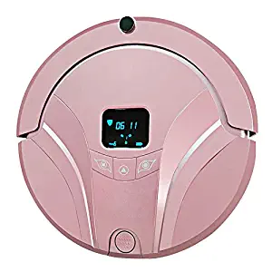 Robotic Vacuum Cleaner Smart Robot Sweeper with Drop-sensing& Self-recharging Technology for Pet Fur and Allergens, Wet and Dry Mopping for Hard Floor and Carpet (Rose Gold)