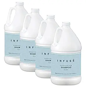 Infuse Hotel Shampoo | 1 Gallon | Designed to Refill Soap Dispensers | by Terra Pure (Set of 4)