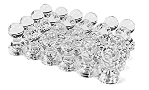 24 Clear Magnetic Push Pins - Perfect Magnets for Fridge, Calendars, Whiteboards, and Maps