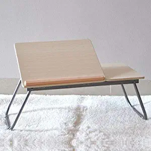 Foldable Laptop Table, Wood Top Portable Laptop Fashion Simple Colorful Folding Laptop Table Students Studying Small Desk Playing Learning Desk Bed Table Can be Used as Riser or Lap Desk for Laptop or