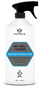 TriNova Grill Cleaner Spray for BBQ - Cleaning Solution for Grate on Gas, Wood, Oil, Stone, Brick, or Propane. Professional Strength and Safe 18oz