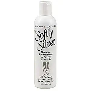 Softly Silver Shampoo/Conditioner for Silvery, Gray Hair 8 ounce tube with 20% UltraAloe