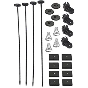 American Volt Single Complete Radiator Fan Mounting Kit Tie Straps Pads Feet Mounts Rods Clips