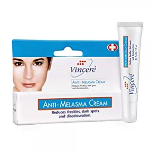 Vincere Anti Melasma Cream Reduces Dark & Brown Spots, Age Spots, Sun Spots, Pigmentation, Freckles : 1 Piece