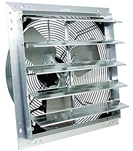 VES Exhaust Fan, Shutter Fan, Box Fan, with 9 Foot Cord 3 Speed for Indoor or Outdoor Ventilation (12 Inches)