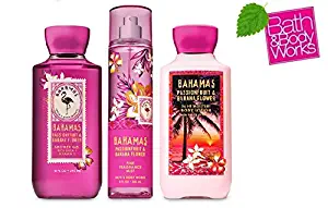 Bath and Body Works PINK PASSIONFRUIT & BANANA FLOWER The Daily Trio Gift Set Full Size - Body Lotion - Shower Gel and Fragrance Mist