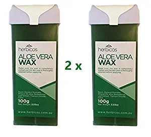 Huini 100g X 2 Roll-on Depilatory Wax Cartridge Aloe Vera Sensitive Skin Waxing Strip Wax Hair Removal Salon