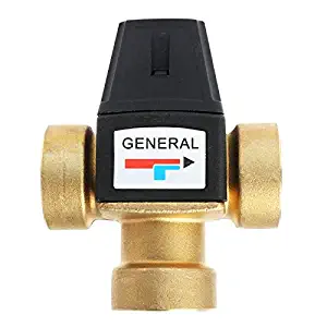 TOOGOO Dn25 Solar Water Heater Valve 3-Way Thermostatic Mixer Valve 1 Inch 3 Way Male Thread Thermostatic Mixing Valve