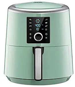 OMORC Air Fryer, 6 Quart, 1800W Fast Large Hot Air Fryers & Oilless Cooker w/Presets, LED Touchscreen(for Wet Finger)/Roast/Bake/Keep Warm, Dishwasher Safe, Nonstick,2-Year Warranty (Renewed)