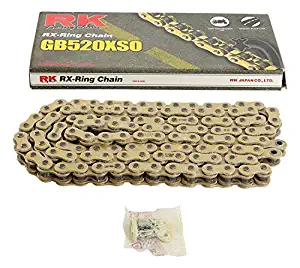 New RK GB520XSO Chain 114 Link for Kawasaki KDX 200 84-06, KDX 220 97-05, KDX 250 91-94, KEF 300 A Lakota 95-03, KFX 450 R 08-14, KL 250 (KLR) 85-05, KL 250 Super Sherpa 00-04 09 10