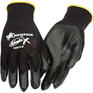 Ninja X Bi-Polymer Coated Palm Gloves, Memphis Glove N9674m, 1-Pair, (Pack of 15) (N9674M)